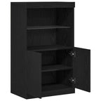 LED Sideboard Black 60 x 37 x 100 cm Engineered Wood