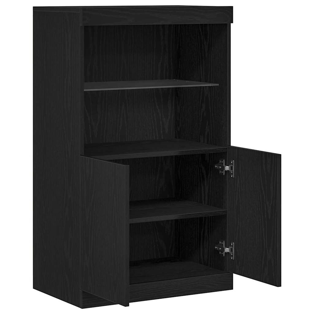 LED Sideboard Black 60 x 37 x 100 cm Engineered Wood