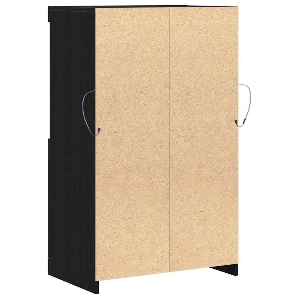 LED Sideboard Black 60 x 37 x 100 cm Engineered Wood