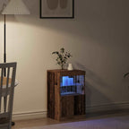 LED Sideboard Old Wood 41 x 37 x 67 cm Engineered Wood