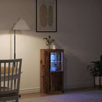 LED Sideboard Old Wood 41 x 37 x 100 cm Engineered Wood
