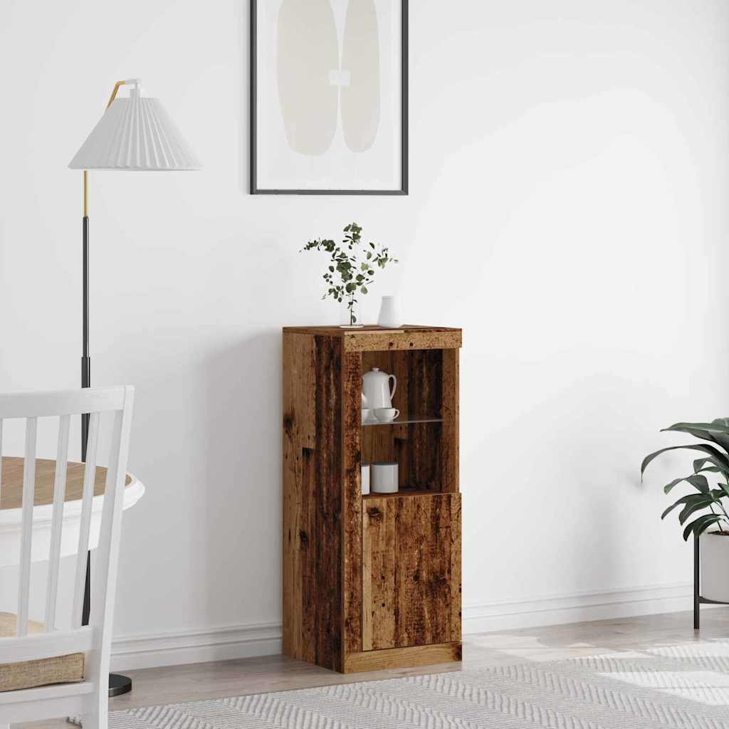 LED Sideboard Old Wood 41 x 37 x 100 cm Engineered Wood