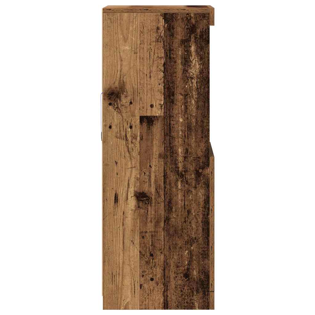 LED Sideboard Old Wood 41 x 37 x 100 cm Engineered Wood