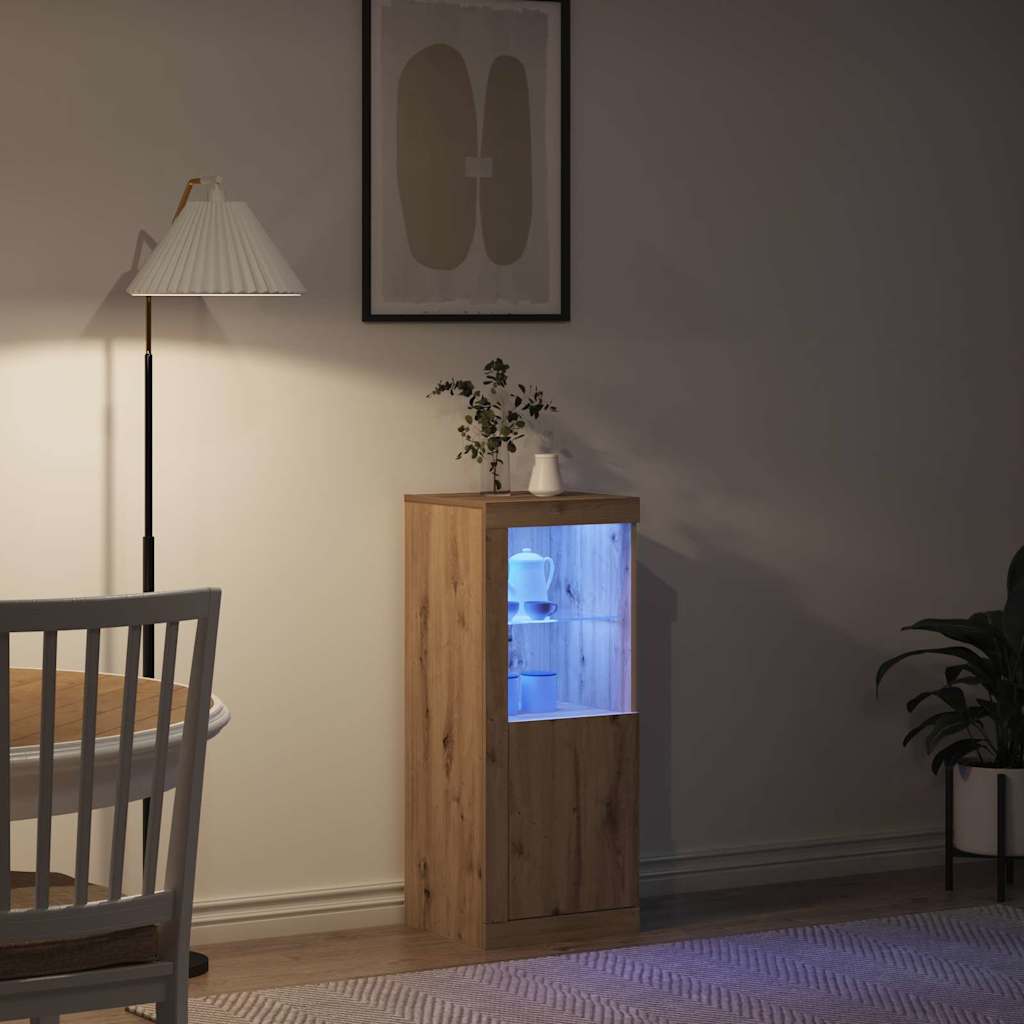 LED Sideboard Artisan Oak 41 x 37 x 100 cm Engineered Wood