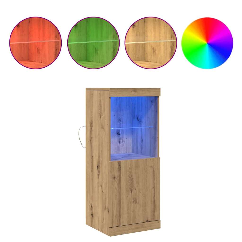 LED Sideboard Artisan Oak 41 x 37 x 100 cm Engineered Wood