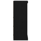 LED Sideboard Black Oak 60.5 x 37 x 100 cm Engineered Wood