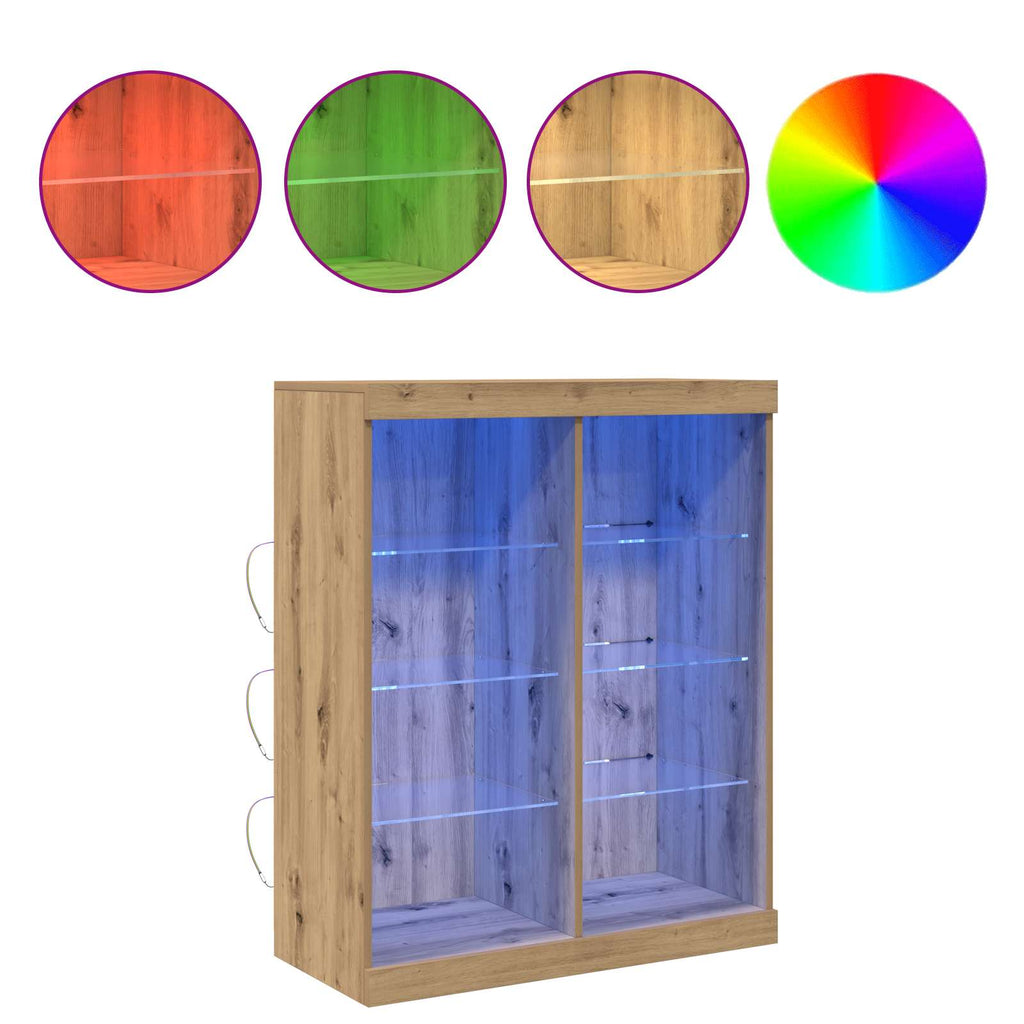 LED Sideboard Artisan Oak 41 x 37 x 100 cm Engineered Wood