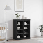 LED Sideboard Black Oak 41 x 37 x 100 cm Engineered Wood