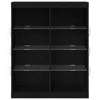 LED Sideboard Black Oak 41 x 37 x 100 cm Engineered Wood