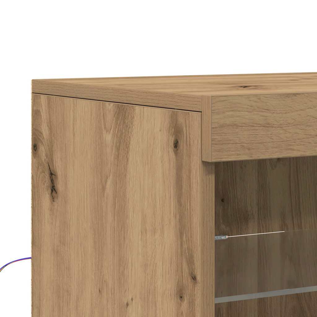 LED Sideboard Artisan Oak 41 x 37 x 67 cm Engineered Wood