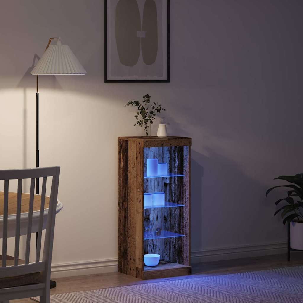 LED Sideboard Old Wood 41 x 37 x 100 cm Engineered Wood