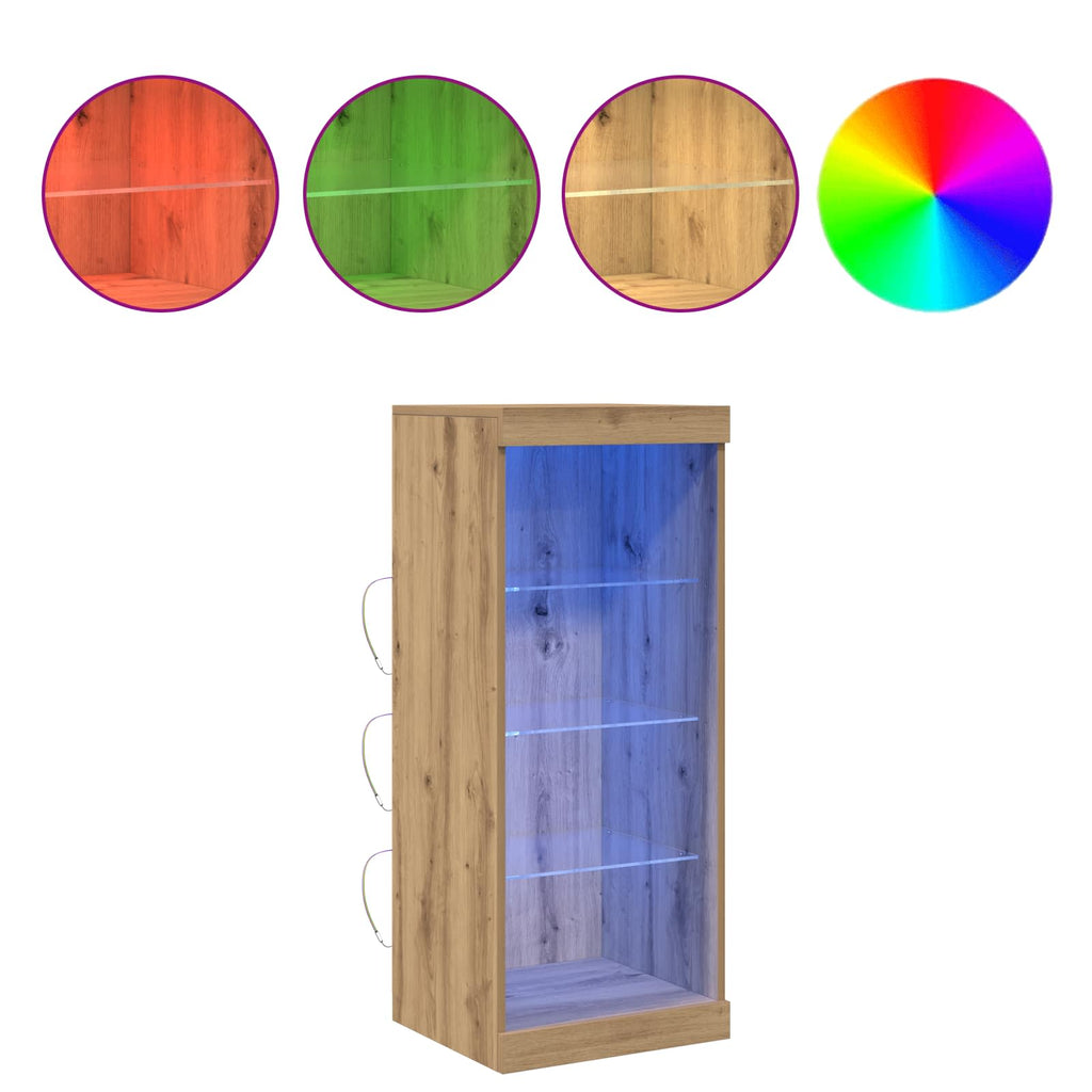 LED Sideboard Artisan Oak 41 x 37 x 100 cm Engineered Wood