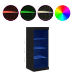 LED Sideboard Black Oak 41 x 37 x 100 cm Engineered Wood