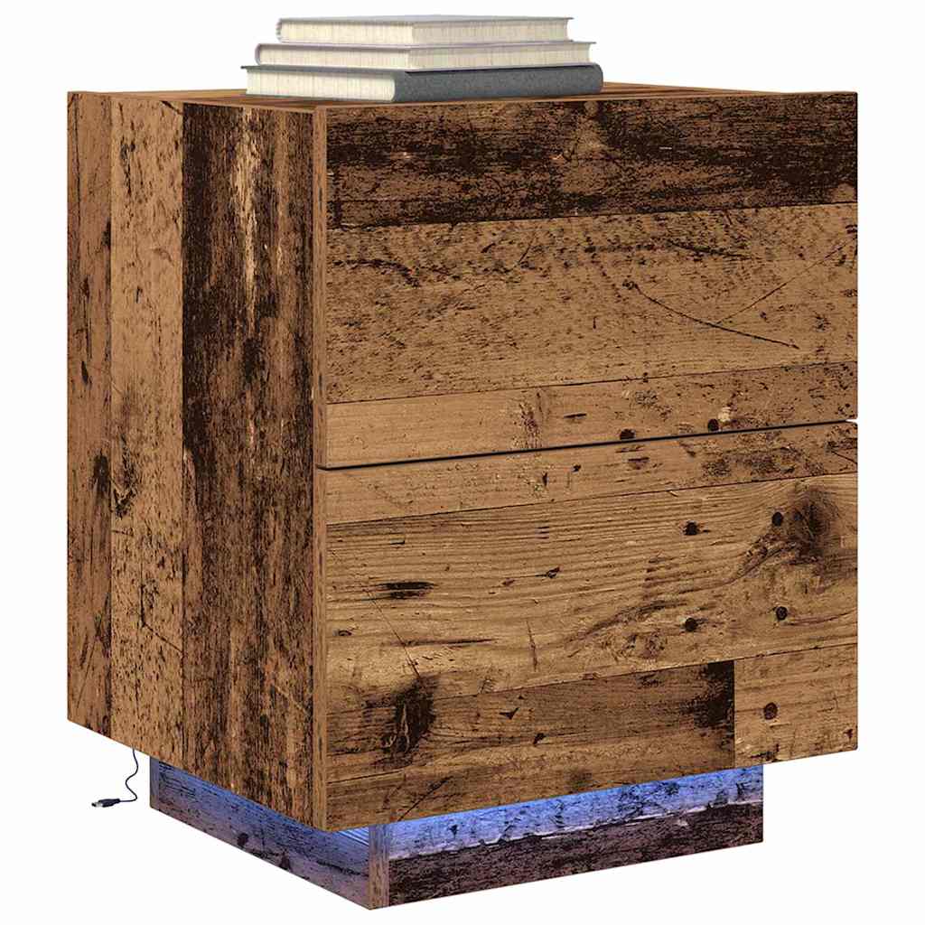 Bedside Cabinet 2 pcs Old Wood 45 x 40 x 55 cm Engineered Wood