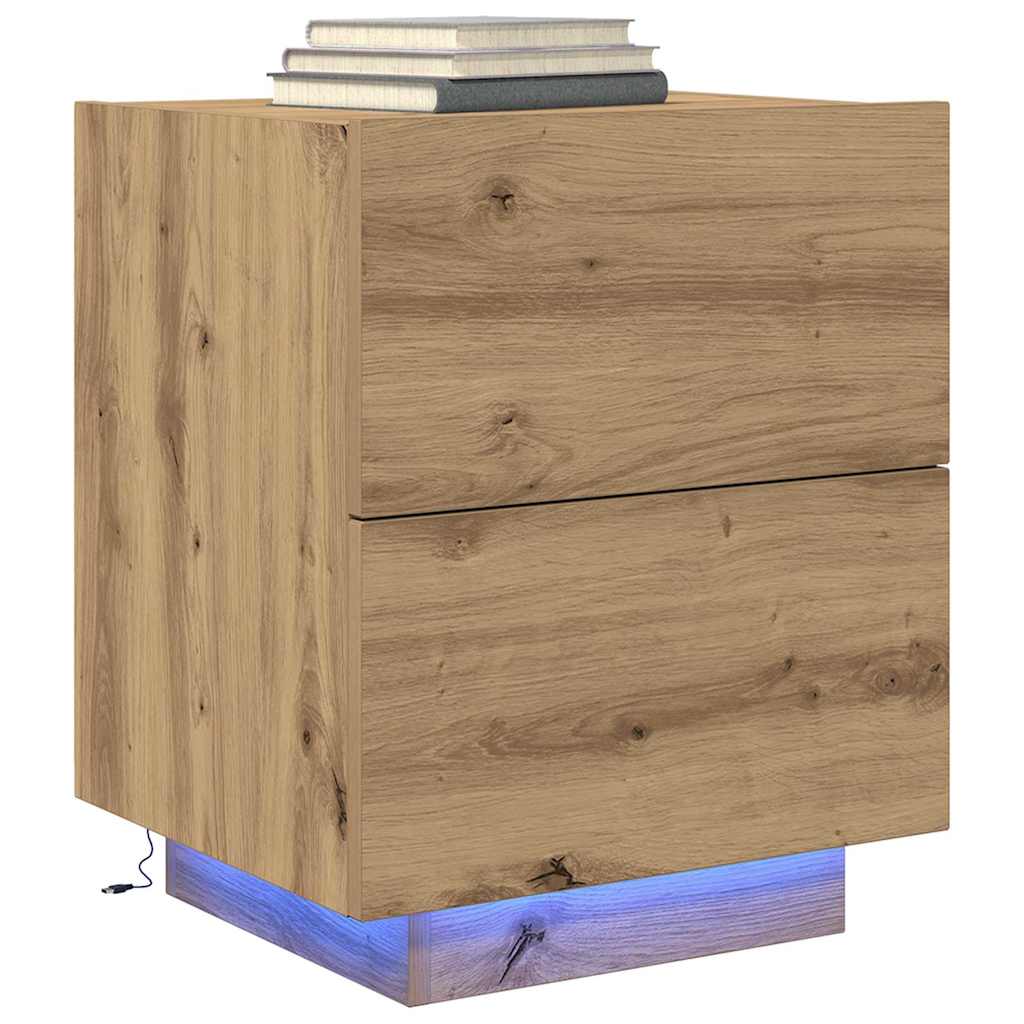 Bedside Cabinet Artisan Oak 45 x 40 x 55 cm Engineered Wood