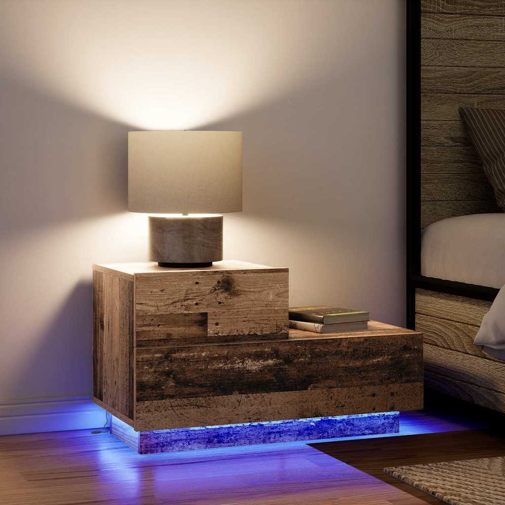 Bedside Cabinet Old Wood 70 x 36 x 40.5 cm Engineered Wood