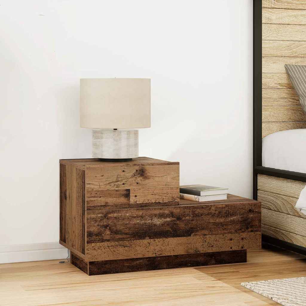 Bedside Cabinet Old Wood 70 x 36 x 40.5 cm Engineered Wood