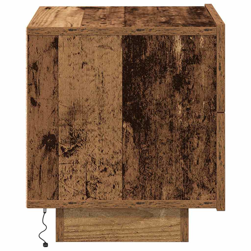 Bedside Cabinet Old Wood 70 x 36 x 40.5 cm Engineered Wood