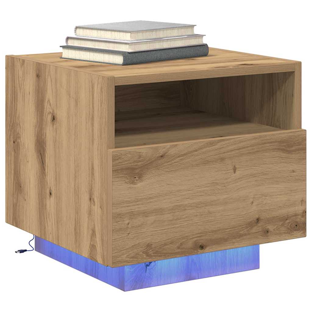 Bedside Cabinet Artisan Oak 40 x 39 x 37 cm Engineered Wood