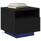 Bedside Cabinet 2 pcs Black Oak 40 x 39 x 37 cm Engineered Wood