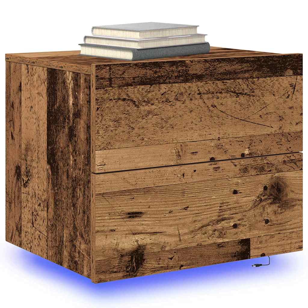 Bedside Cabinet Old Wood 50 x 39 x 41 cm Engineered Wood