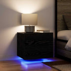 Bedside Cabinet Black Oak 50 x 39 x 41 cm Engineered Wood