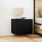 Bedside Cabinet Black Oak 50 x 39 x 41 cm Engineered Wood