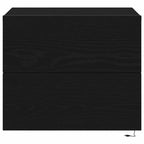 Bedside Cabinet Black Oak 50 x 39 x 41 cm Engineered Wood