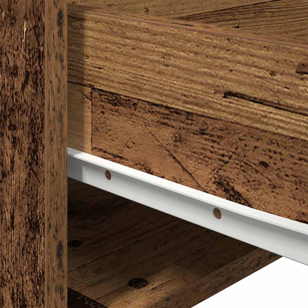 Wall-mounted Bedside Cabinet 2 pcs Old Wood Engineered Wood