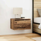 Wall-mounted Bedside Cabinet 2 pcs Old Wood Engineered Wood