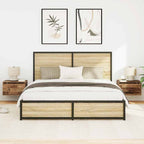 Wall-mounted Bedside Cabinet 2 pcs Old Wood Engineered Wood