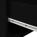 Wall-mounted Bedside Cabinet Black Oak 50 x 36 x 30 cm