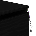 Wall-mounted Bedside Cabinet Black Oak 50 x 36 x 30 cm