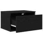 Wall-mounted Bedside Cabinet 2 pcs Black Oak 50 x 36 x 30 cm