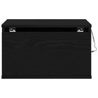 Wall-mounted Bedside Cabinet 2 pcs Black Oak 50 x 36 x 30 cm