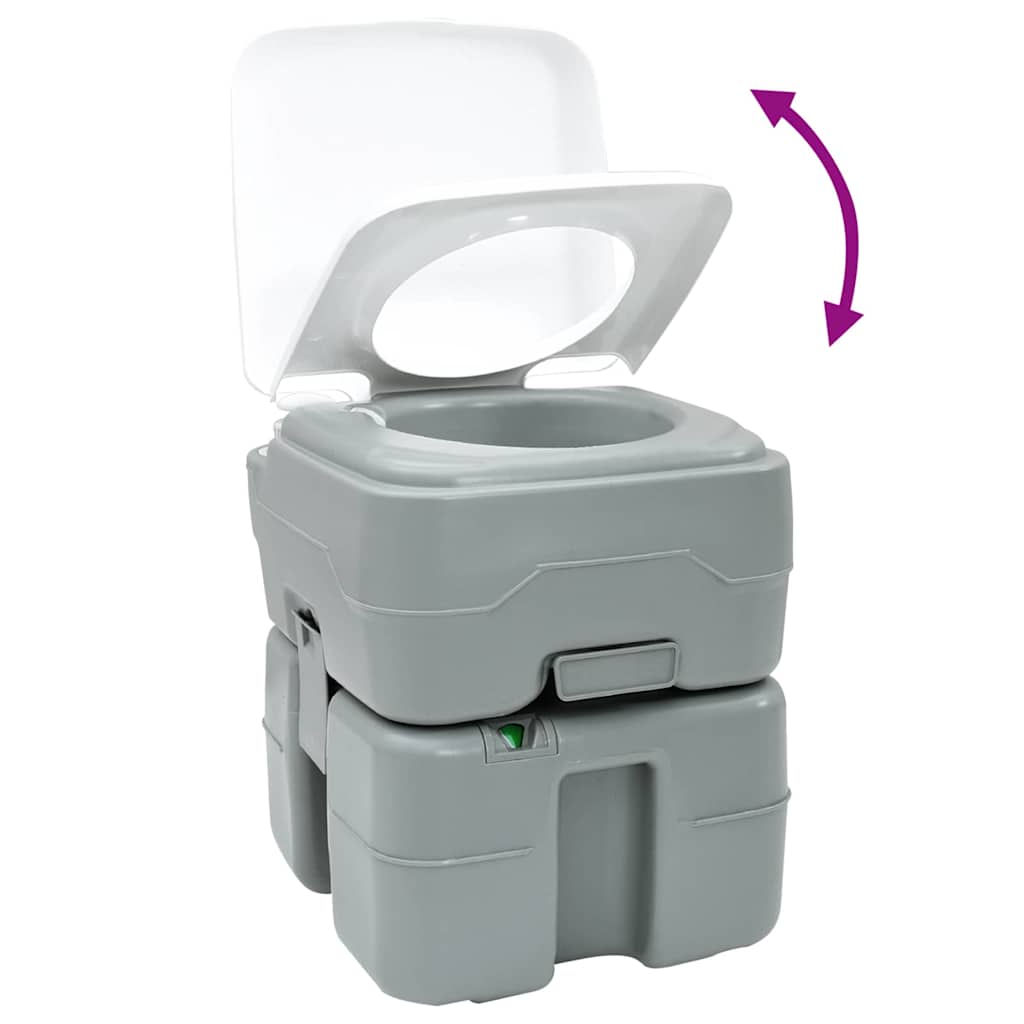 Camping Toilet Grey 41.5 x 36.5 x 42 cm
