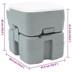 Camping Toilet Grey 41.5 x 36.5 x 42 cm