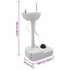 Camping Handwash Stand Grey 50.5 x 33 x 103 cm