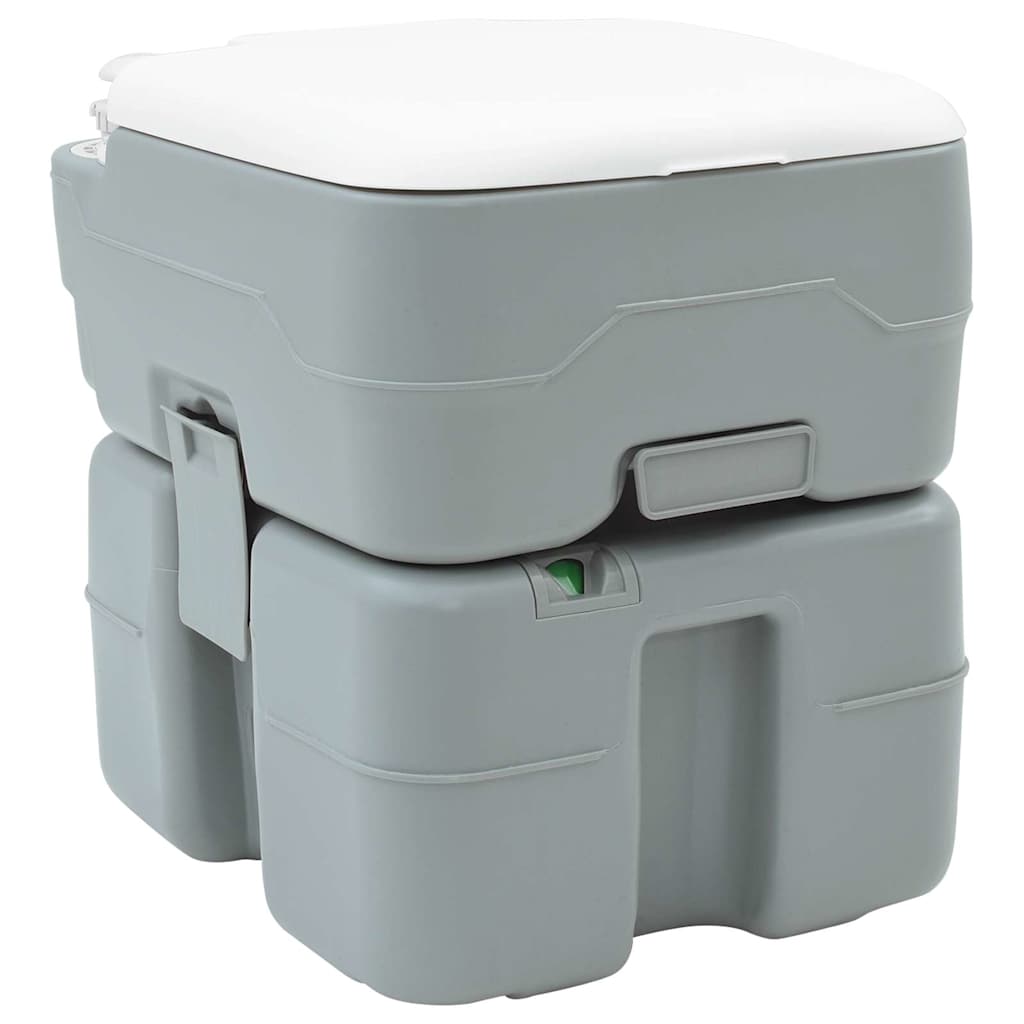 Camping Toilet Set 2 pcs Grey 50.5 x 33 x 103 cm