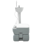 Camping Toilet Set 2 pcs Grey 50.5 x 33 x 103 cm