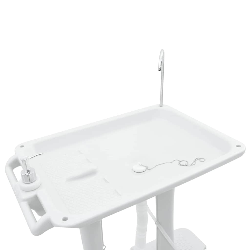 Camping Handwash Stand with Wheels Grey 72 x 42 x 103 cm