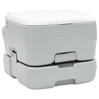 Camping Toilet Set 2 pcs Grey and White