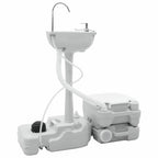 Camping Toilet Set 2 pcs Grey and White
