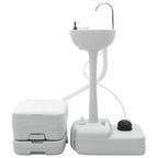 Camping Toilet Set 2 pcs Grey and White