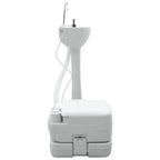 Camping Toilet Set 2 pcs Grey and White