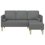 Sofa Set Dark Grey 173 x 131 x 67 cm Fabric