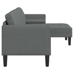 Sofa Set Dark Grey 173 x 131 x 67 cm Fabric