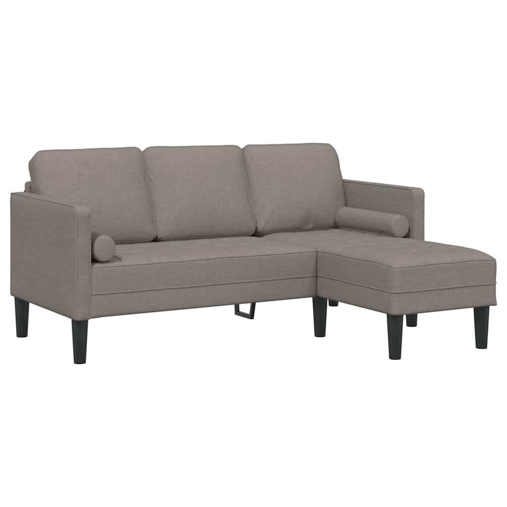 Sofa Set Taupe 173 x 131 x 67 cm Fabric