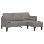 Sofa Set Taupe 173 x 131 x 67 cm Fabric