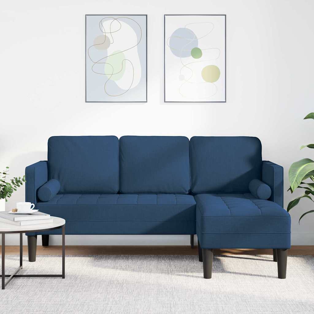 Sofa Set Blue 173 x 131 x 67 cm Fabric
